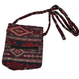 Trade Routes Turkish Tapestry Crossbody Bag Purse Woven Boho Made in Turkey
